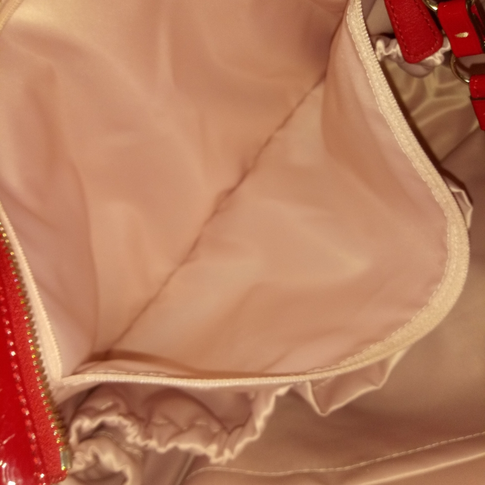 Coach red baby diaper bag